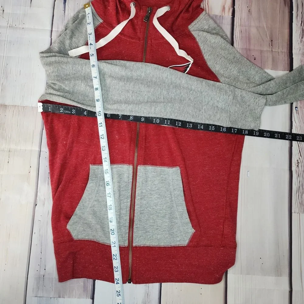 Nike Arizona Cardinals Womens Small Hoodie Red Gray Full Zip Lightweight NFL EUC